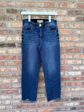 Democracy Dark Blue Cropped Straight Jeans